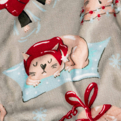 Плед Ardesto Christmas Flannel 160х200см, 100% поліестер, різдвяні котики (ART0120PB) Вінниця - фото 8