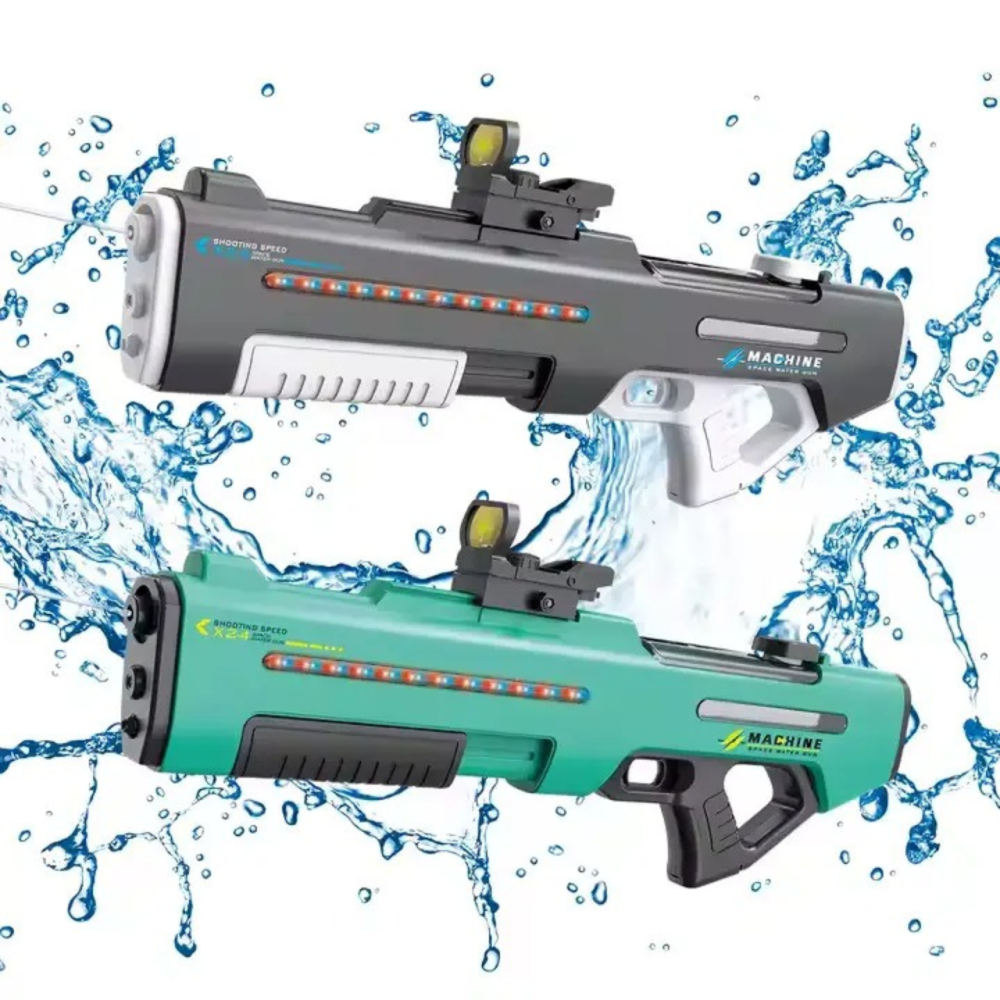 Водний пістолет, електричний бластер, акумуляторний водний дитячий автомат з автоматичним закачуванням води, зелений Кам'янець-Подільський - фото 3