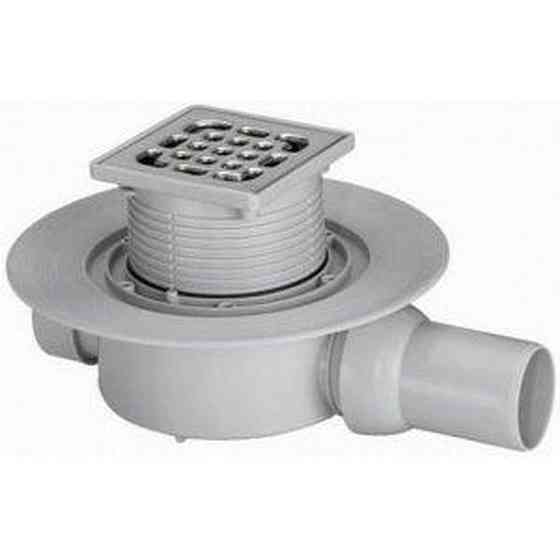 Трап для ванної VIEGA ф50 з сифоном, нержавіюча решiтка 100х100, гориз. 557119 Луцьк