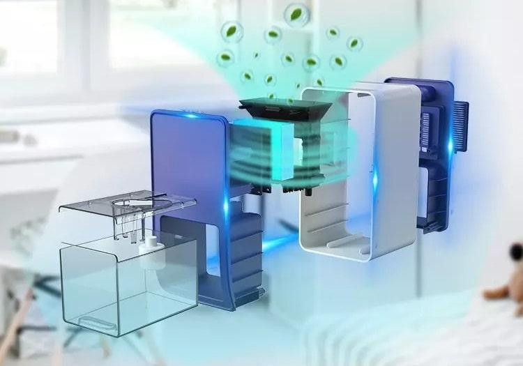 Бесшумный конденсационный осушитель воздуха Doctor-101 LEVANTE на 1,2 л с функцией ночника. Влагопоглотитель Днепр - изображение 10