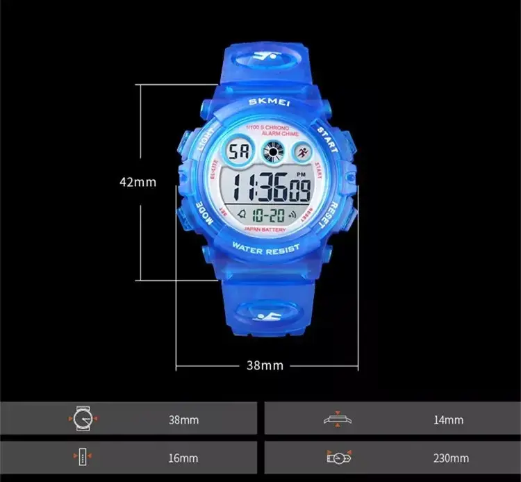 Детские спортивные наручные часы Skmei 1451 Синий Винница - изображение 4
