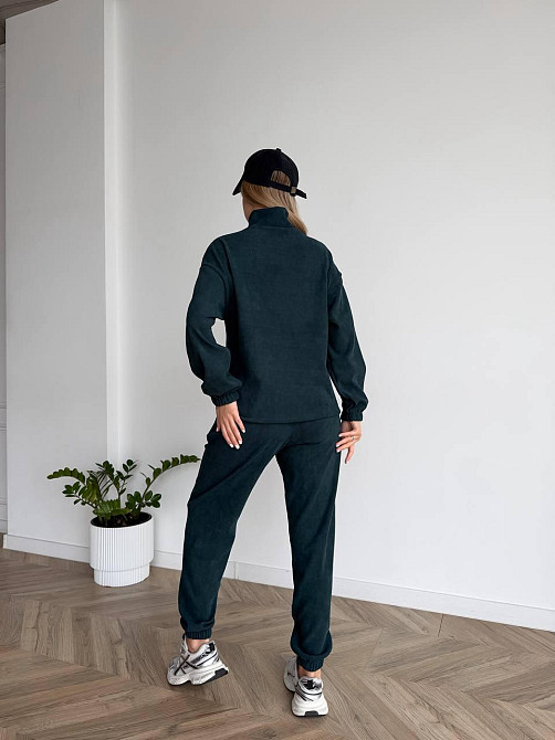 Женский стильный повседневный костюм двойка трикотажный ольвет Зеленый, 42/44 Одесса - изображение 5