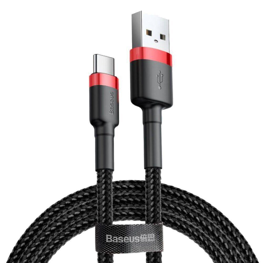 Кабель USB - Type-C Baseus Cafule Cable 3A 2m колір червоний+Black CATKLF-C91 Одеса - фото 5