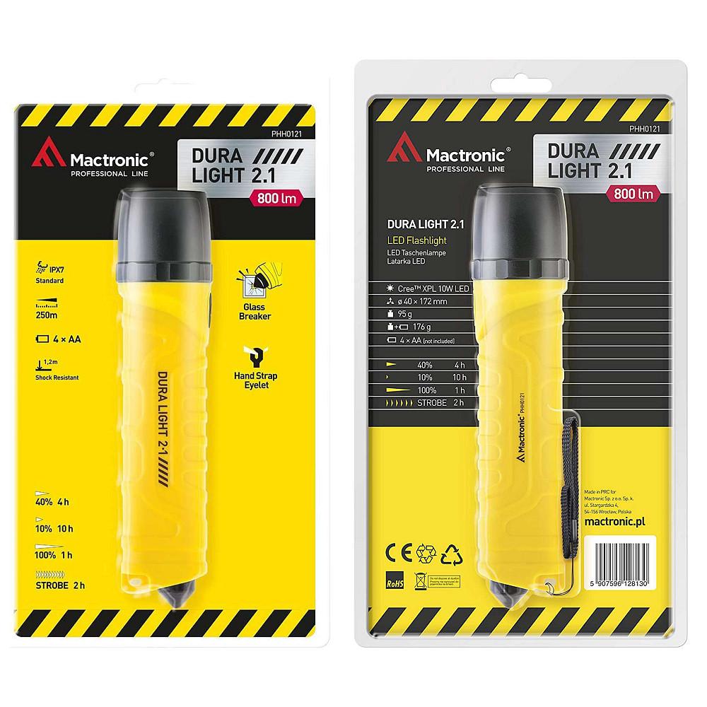 Фонарь профессиональный Mactronic Dura Light 2.1 (800 Lm) Glass Breaker (PHH0121) Винница - изображение 7