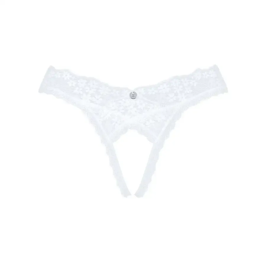 Мереживні танга Obsessive Heavenlly crotchless thong XL/2XL, з доступом Львів - фото 5