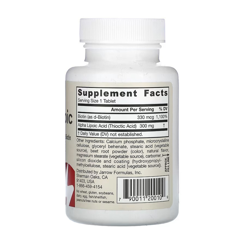 Альфа-липоевая кислота Jarrow Formulas Alpha Lipoic Sustain 300 mg 60 таб Киев - изображение 2