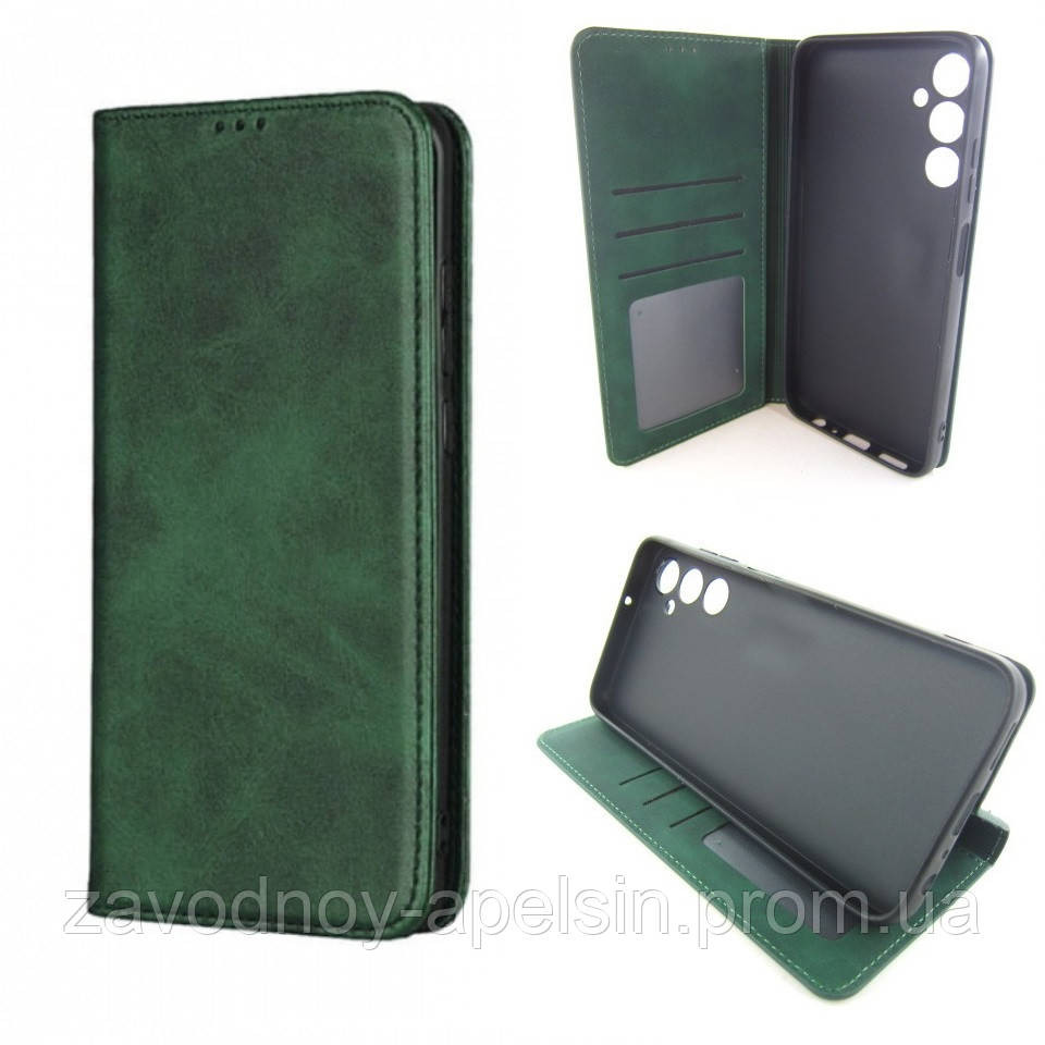 Чехол книжка Samsung A14 A145 A146 Защита камеры (зеленый) Одесса - изображение 1