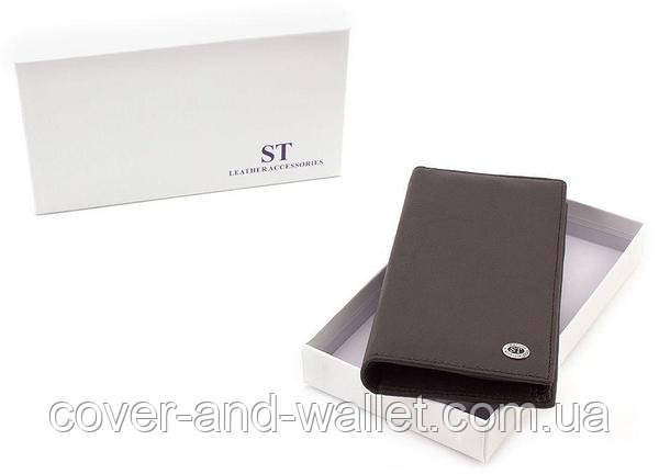 Тонкий шкіряний чоловічий гаманець купюрник на магнітах ST 148 Киев - изображение 8