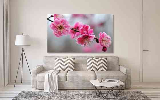 Картина холст в гостиную / спальню   Сакура   MLP_100 90х180см Киев