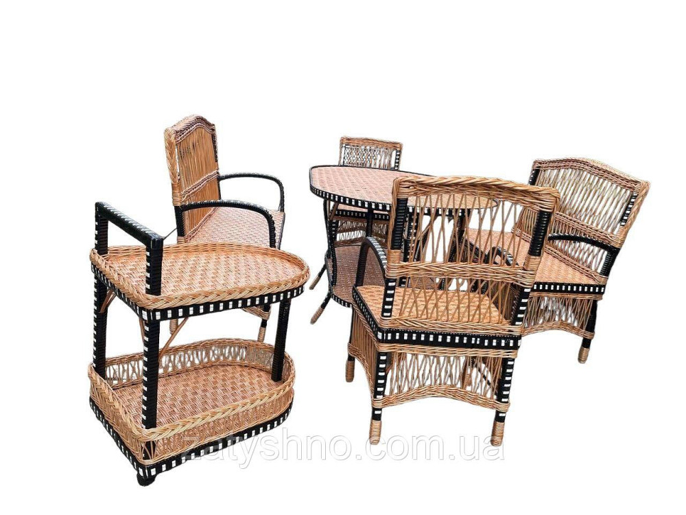 Кухонні плетені меблі з лози Київ - фото 7