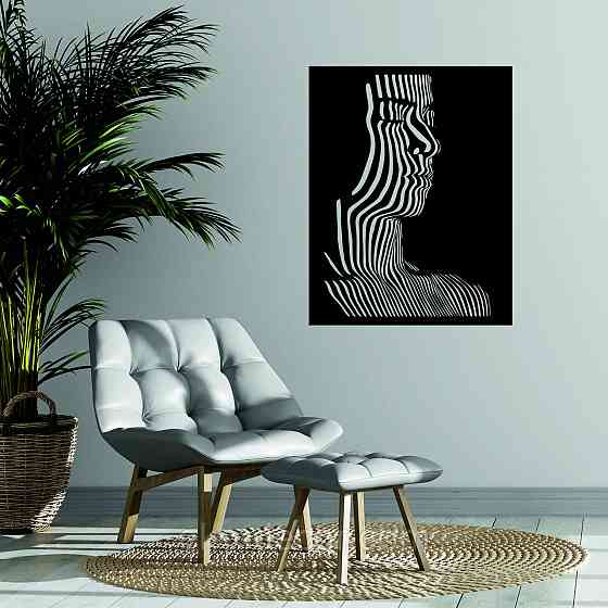 Декоративное настенное Панно «Силуэт женщины», Декор на стену Киев