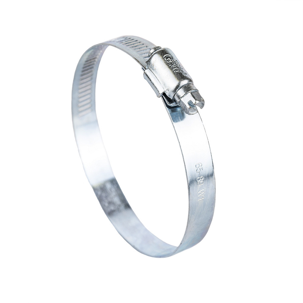 Хомут червячный оцинкованный 12.7мм D65-89мм 10шт GRAD (2511485) Киев - изображение 1