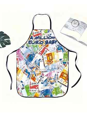 Фартух прикольний з принтом грошей 80 на 60 см різнобарвний Київ