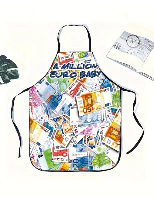 Фартух прикольний з принтом грошей 80 на 60 см різнобарвний Київ - фото 4