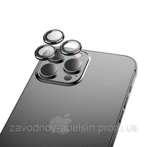 Захисне скло на камеру iPhone 15 Pro Max (рамка метал) Одеса