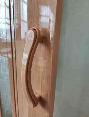 Двері гармошка полуостекленная 1020х2030х10мм Вільха №5 Дніпро