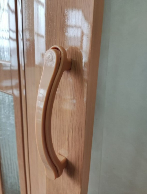 Двері гармошка полуостекленная 1020х2030х10мм Вільха №5 Дніпро - фото 3