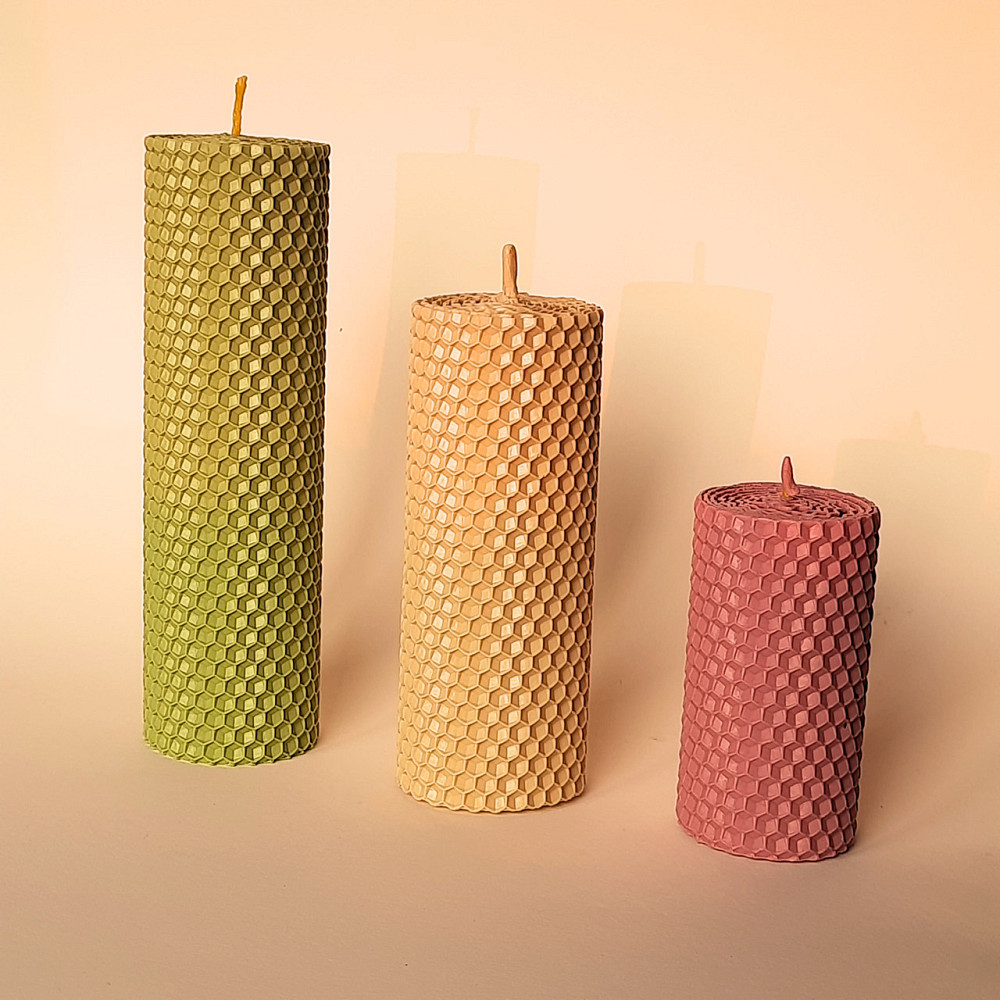 Набор свечей из вощины ассорти Царство Мёда 8,5 см. 13 см, 17,5 см Одесса - изображение 3