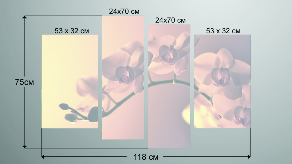 Модульная картина Орхидея  Art-1_4 Киев - изображение 3