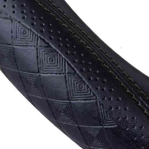 Чохол на кермо VLOD-L2170 BK M чорний шкіряний, один шов, без отворів Харків