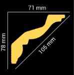 Потолочный плинтус 2м   GP-10  78х71х2000mm Днепр