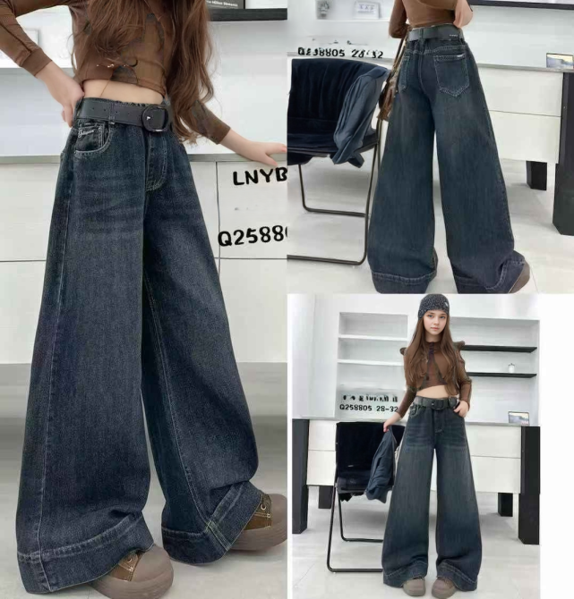 Джинсы Baggy для девочки  темно-синие на 12,13 лет Николаев - изображение 1