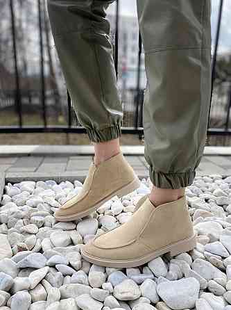 Daragani Черевики жіночі Daragani L24 бежеві (весна-осінь, замша натуральна) (4168) 39 Коломыя