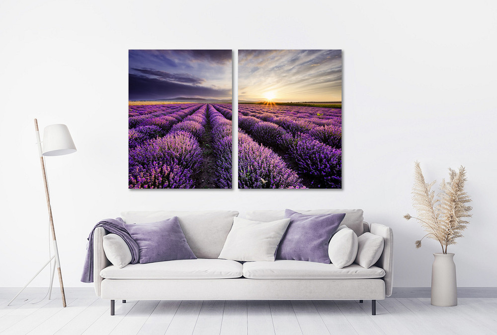 Модульна картина у вітальню/ спальню  Лавандове поле       TLV-2_109 120х170 см Київ - фото 2