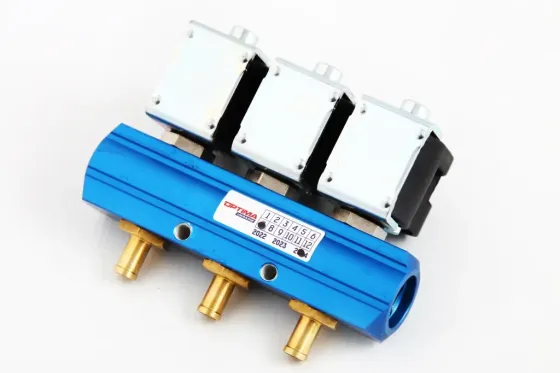 Форсунка ГБО Alex Flipper 120 Нл/мин (3 шт. с рейкой и штуцерами) Винница