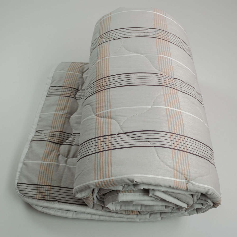 Ковдра конопляна літня Сатин Персиваль YouStar євро 200х210 см (Світло-сірий) Суми - фото 4