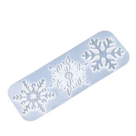 Молд новорічний Сніжинки 230 на 88 мм сірий Київ