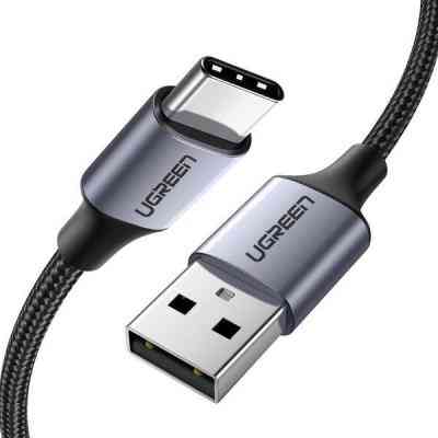 Дата кабель USB 2.0 AM to Type-C 2.0m US288 Aluminum Braid Black Ugreen (60128) Винница