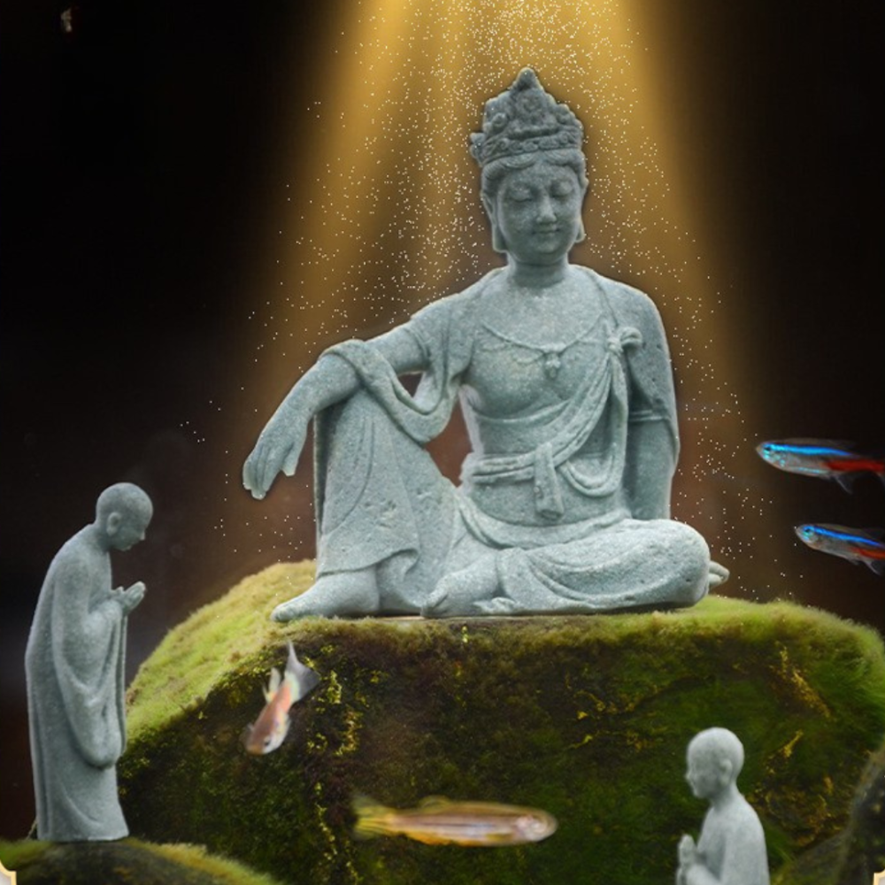 Фигурка Гуаньинь Бодхисаттва 6.4 х 6.8 см для сада, дома, зоны медитации, дзен, аквариума Одесса - изображение 2