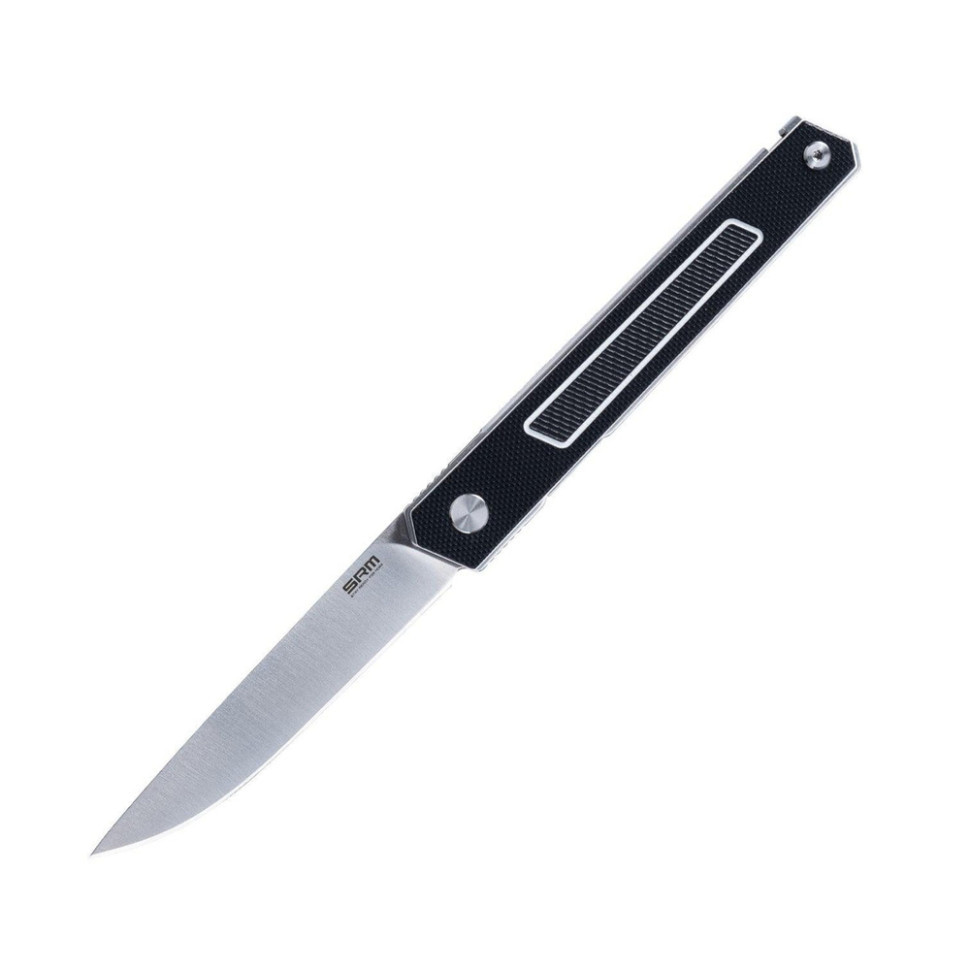 Ніж складаний туристичний SRM Swift 125L-GB (8 см) 12C27 / G10 чорний Київ - фото 1
