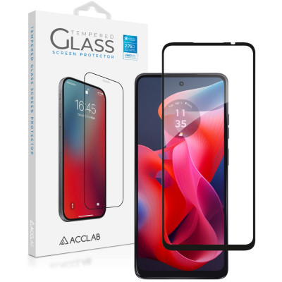 Стекло защитное ACCLAB Full Glue MOTO G24/G34 Black (1283126590016) Винница - изображение 1