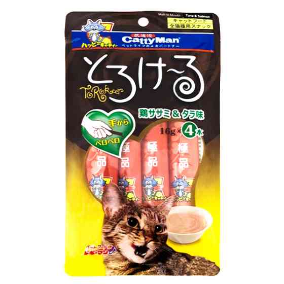 CattyMan Tuna&Salmon КЭТТИМЕН ВКУСНЕЙШИЕ ТУНЕЦ ЛОСОСЬ жидкое лакомство для котов Киев