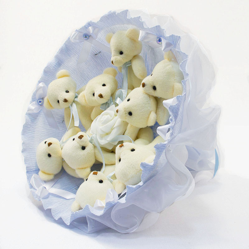 Букет з іграшок Ведмедики блакитний 5350IT з 9ю іграшками Вінниця - фото 1