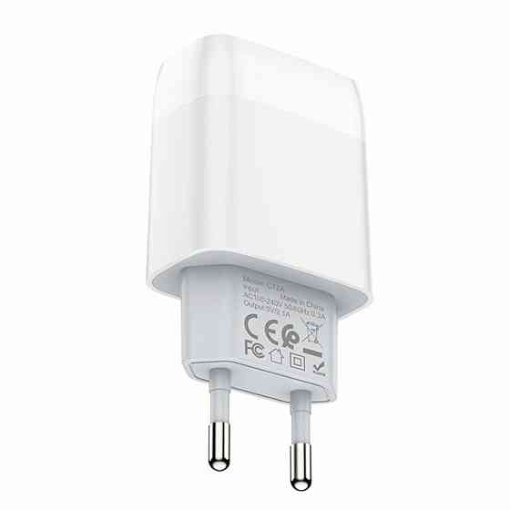 Сетевое зарядное устройство HOCO C72A Glorious single port charger, цвет белый 6931474712899 Одесса