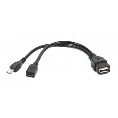 Дата кабель OTG USB 2.0 AF to Micro 5P M+F 0.15m Cablexpert (A-OTG-AFBM-04) Винница - изображение 1