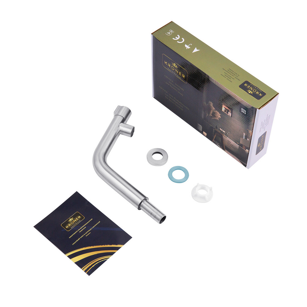 Кран на одну воду Kroner KRP Edelstahl Klassisch - ESG097 сатин Київ - фото 6