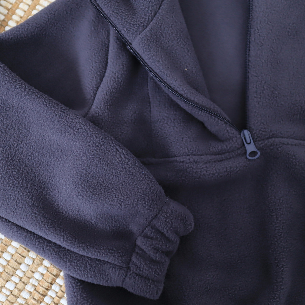 Детский теплый Флисовый термо костюм (толстовка + штаны) Темно-синий Каменец-Подольский - изображение 4