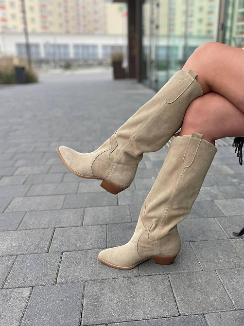 Nikos Чоботи жіночі Niko`s 2135 пісочна (осінь-весна, замша натуральна) (5645) 40 Коломыя - изображение 1