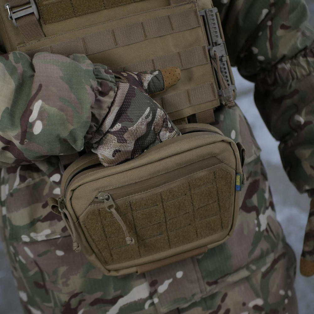 Сумка-напашник M Kiborg GU Cordura Coyote. Сумка напашник койот с велкро панелью Киев - изображение 7