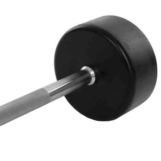 Штанга фіксована пряма гумова Zelart 2685-40 довжина 95 см 40 кг Київ