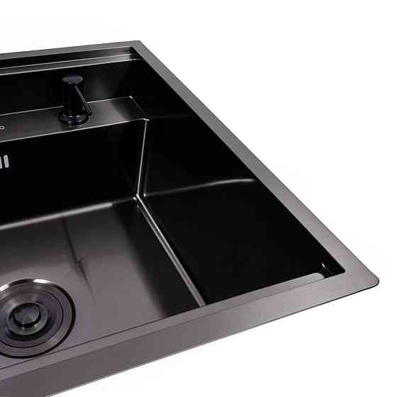 VALESO Кухонна мийка CM 50*50 прихована PVD чорна VALESO Handmade (змішувач в комплекті) Киев