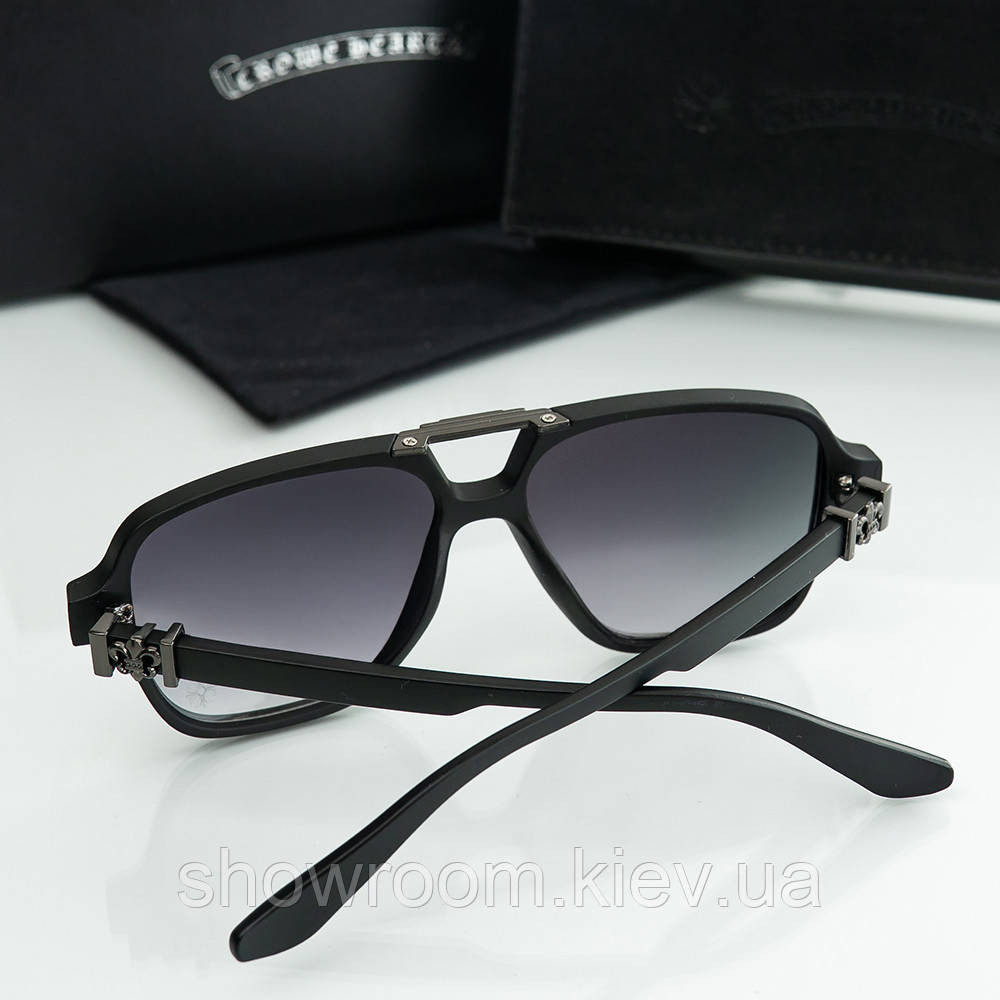 Сонцезахисні брендові чоловічі окуляри Chrome Hearts (38260) gradient Київ - фото 3