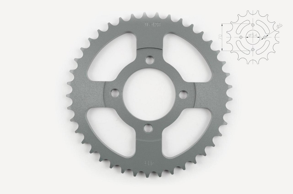 Зірочка (задня) мопед Дельта 428-41T Мукачево - фото 1