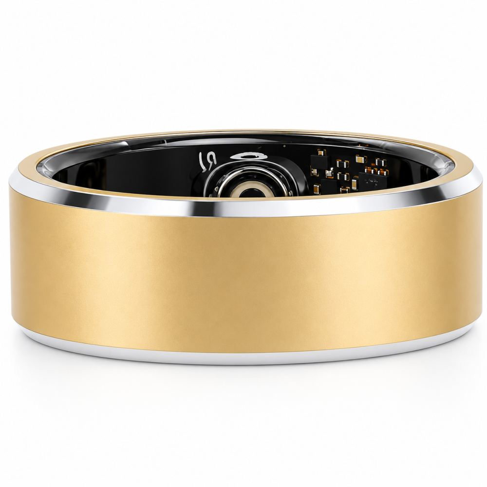 Умное кольцо Smart Ring IP68 для мониторинга здоровья и активности, фитнес-трекер Bluetooth для Android и iOS, золотое, размер 10 Киев - изображение 4