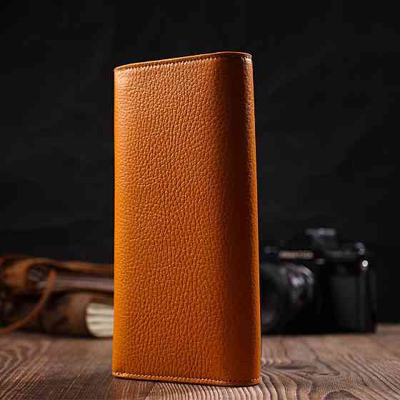 Отличный женский кошелек с монетницей на молнии из натуральной кожи Желтый (Tony Bellucci) Киев