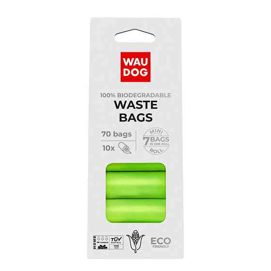 Биоразлагаемые гигиенические пакеты WAUDOG, 70 шт./уп. Винница